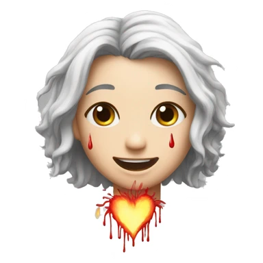 I need a bleeding heart. The fire heart is important for celebration but the bleeding heart says "I am so filled with human emotion about this that I can scarcely breathe" sticker