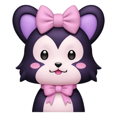 cute, Kuromi, purple, pastel sticker