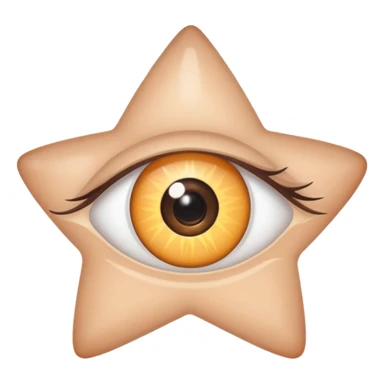 Outlined eye with an outlined star as the pupil
 sticker