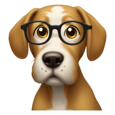 Odie in glasses  sticker