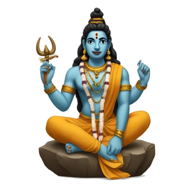 "Shiva parvati sitting in bull" sticker