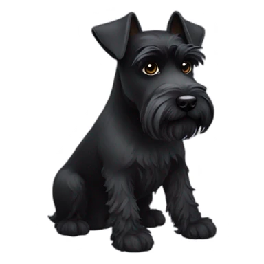 black miniature schnauzer sticker
