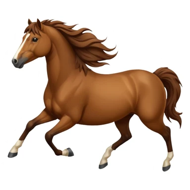 a beautiful wild running horse sticker