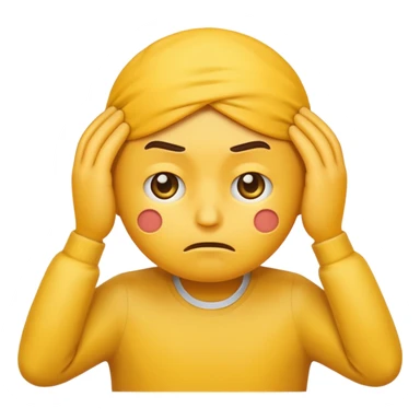 Emoji holding his forehead sticker