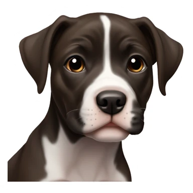 Dark brown and black puppy staffordshire sticker
