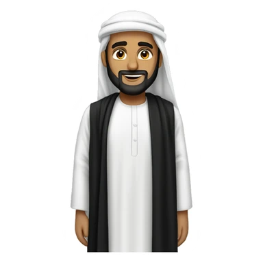 Saudi sheikh wearing black thobe sticker