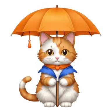 cat wearing an umbrella  sticker