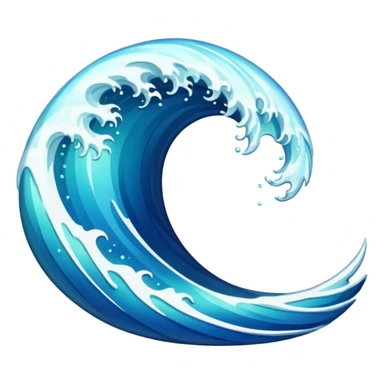glitter wave ocean surf cian sticker