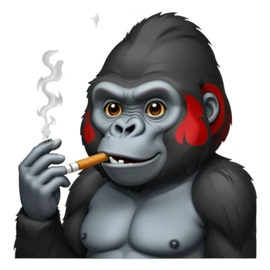 Gorilla smoking sticker