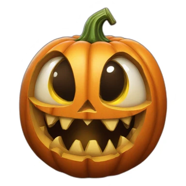 scary halloween pumpkin sticker