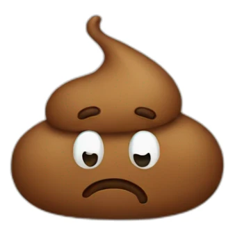 Sad poop sticker