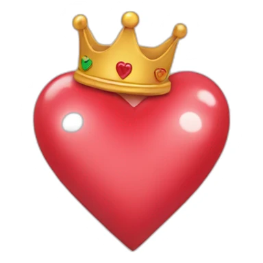 Heart with a crown sticker
