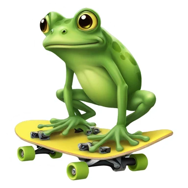 Frog on skateboard  sticker