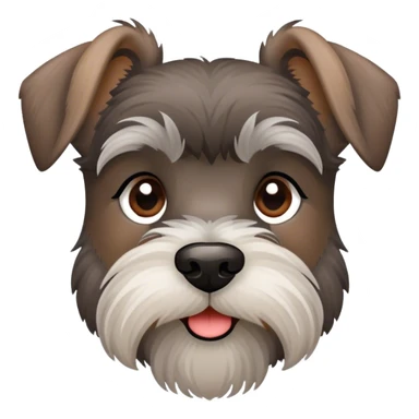 Schnauzer saying I love you sticker