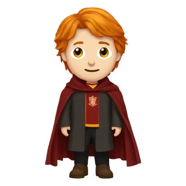 Ron weasley with gryffindor robes sticker