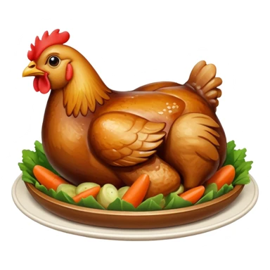 chicken vegetables soy sauce on top  sticker