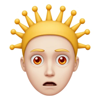 pessoa com simbolo de loucura na cabeça sticker