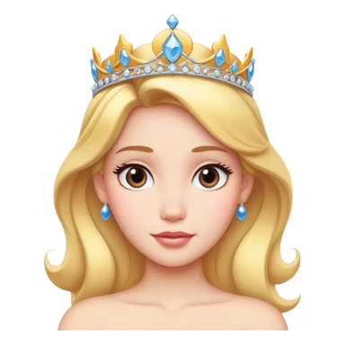 Disney princess face with tiara sticker