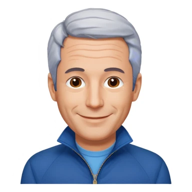 Jeffery Epstein with blue jacket sticker