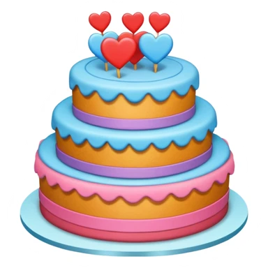 Torta de cupleaños cuoricini  sticker