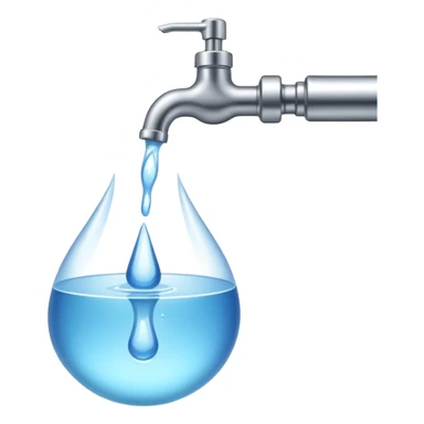 water flows from the tap sticker