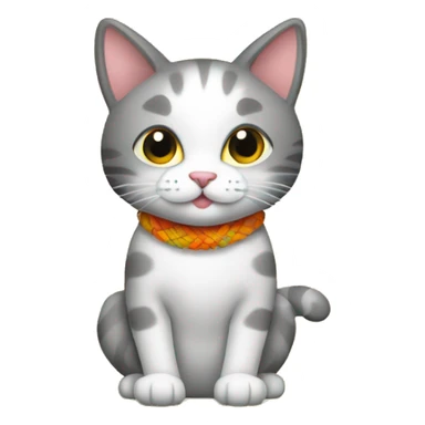 Cat branca festa junina sticker