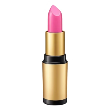 Pink lipstick with gold and black tube sticker