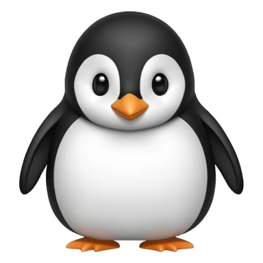 penguin side slightly side ways eyes facing forward suspiciously and funny sticker