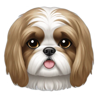 Dog Shih Tzu with drop coat full-height  sticker