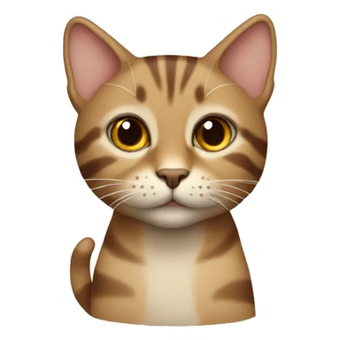 Brown and beige tabby cat sticker
