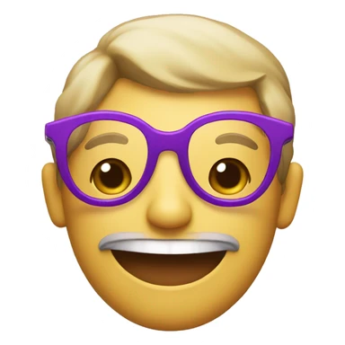 Smiling face with purple specs and pink cheeks  sticker