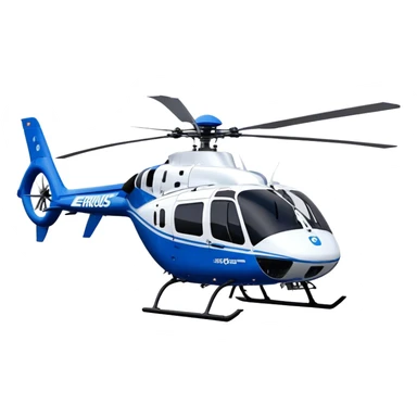 Eurocopter EC135 - Airbus Helicopters (Model Year: 2020) (Iconic colour: Blue and white) sticker