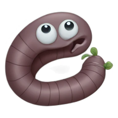 Earth worm sticker