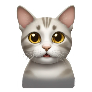 Cat that is saying huh sticker