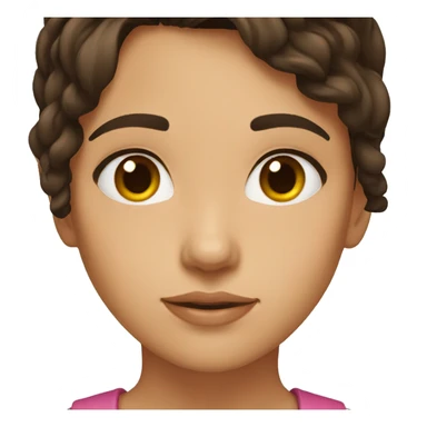 A brunette girl with brown eyes looking down sticker