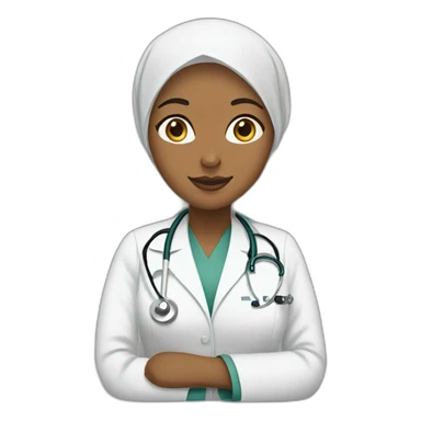 Hijabi doctor  sticker