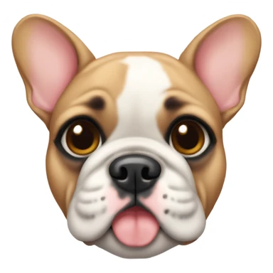 Fawn French bulldog face sticker