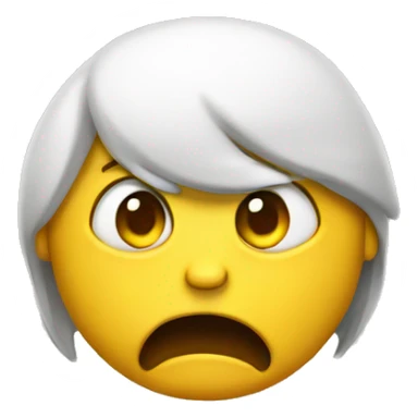 A yellow face angrily yelling. sticker