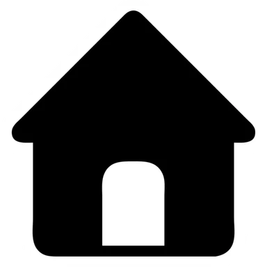 Simple house with a roof and door sticker
