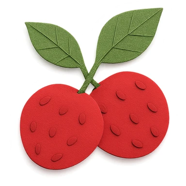 paper craft style berries sticker