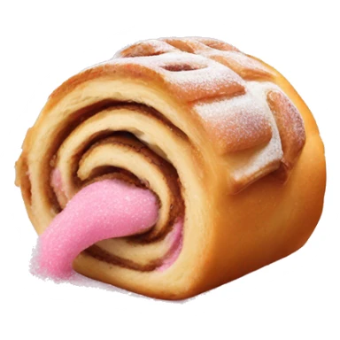 Cinamon roll with pink dust sticker