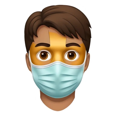 Man with a mask sticker