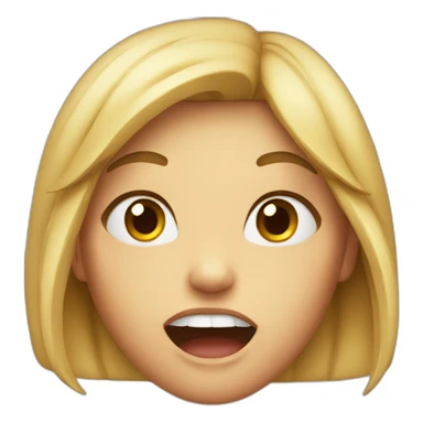 girl open mouth sticker