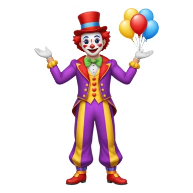 circus clown full body sticker
