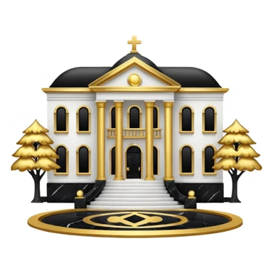  white and black marble mansion aesthetics with shiny gold accents sticker
