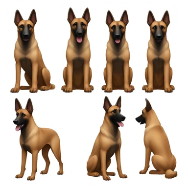 Belgian Malinois Dog Breed Full Body sticker
