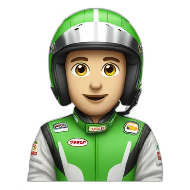 bear race driver sticker