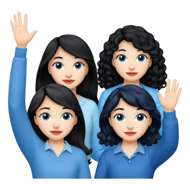 escribe el nombre Disneyland Paris y para titulo, pon a quatro chicas: una pelo corto negro, una pelo rizado largo, una pelo largo liso y la otra pelo ondulado mediano, esta con el ojos azules. Todas tienen piel carne. NOOOOOO, pon el titulo Disneyland Paris i por los lados o con las manos arriba  sticker