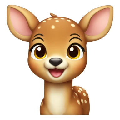 cute baby deer smiling sticker