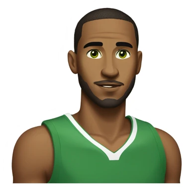 Basketball player with earring and white guy green eyes low eyebrows sticker